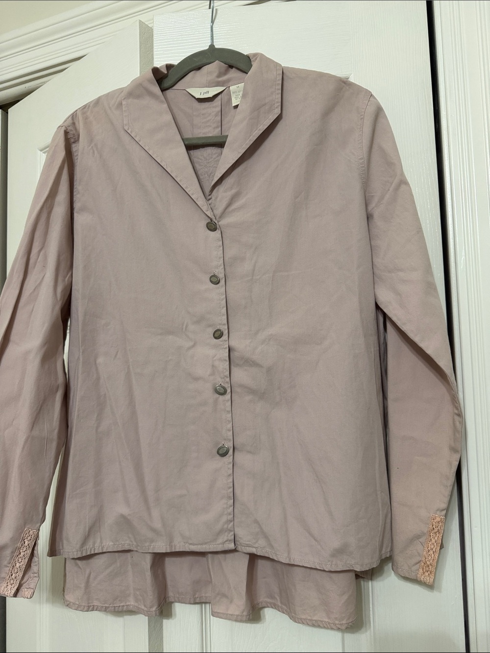 J. Jill Dusty Mauve Button-Front Blouse